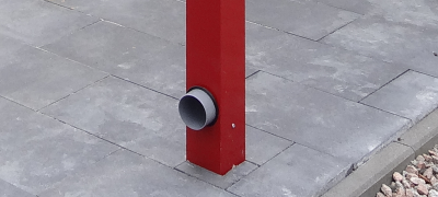 Lange Pfosten k&ouml;nnen direkt einbetoniert werden.